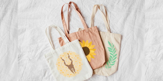 Screen printed organic textile merchandise | Canvas Tote Bags