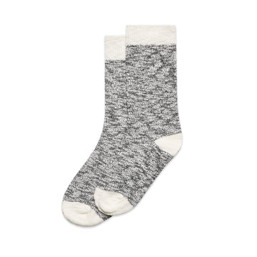 Slub Socks (2 Pairs) | Arena Custom Blanks - Arena Prints - $0 - $50, Custom Blanks, Natural/Black, One Size, Socks - 
