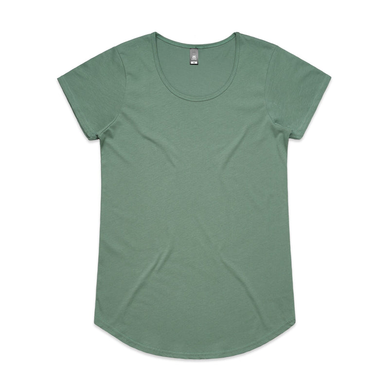 Women's Mali Curved Hem Tee Shirt | Arena Custom Blanks