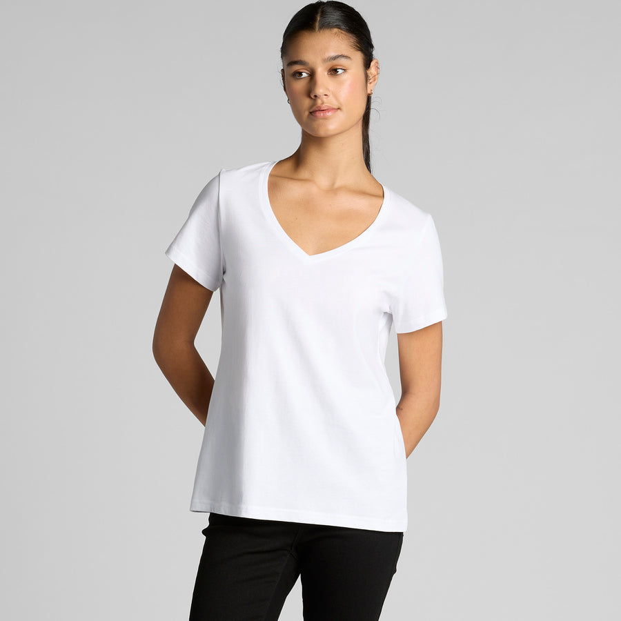 Women's Maple V neck Tee | Arena Custom Blanks