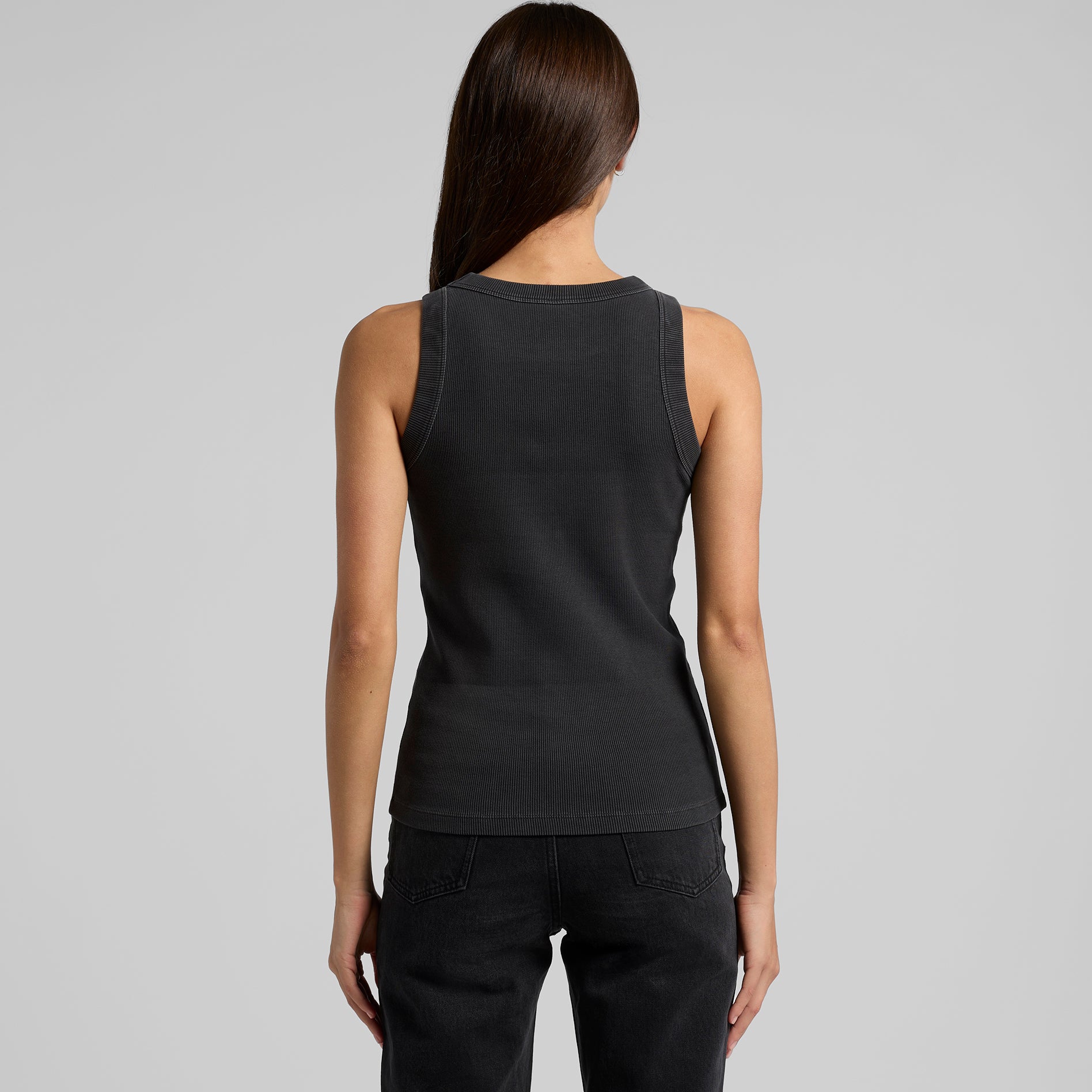 Women's Faded Organic Rib Tank | Arena Custom Blanks