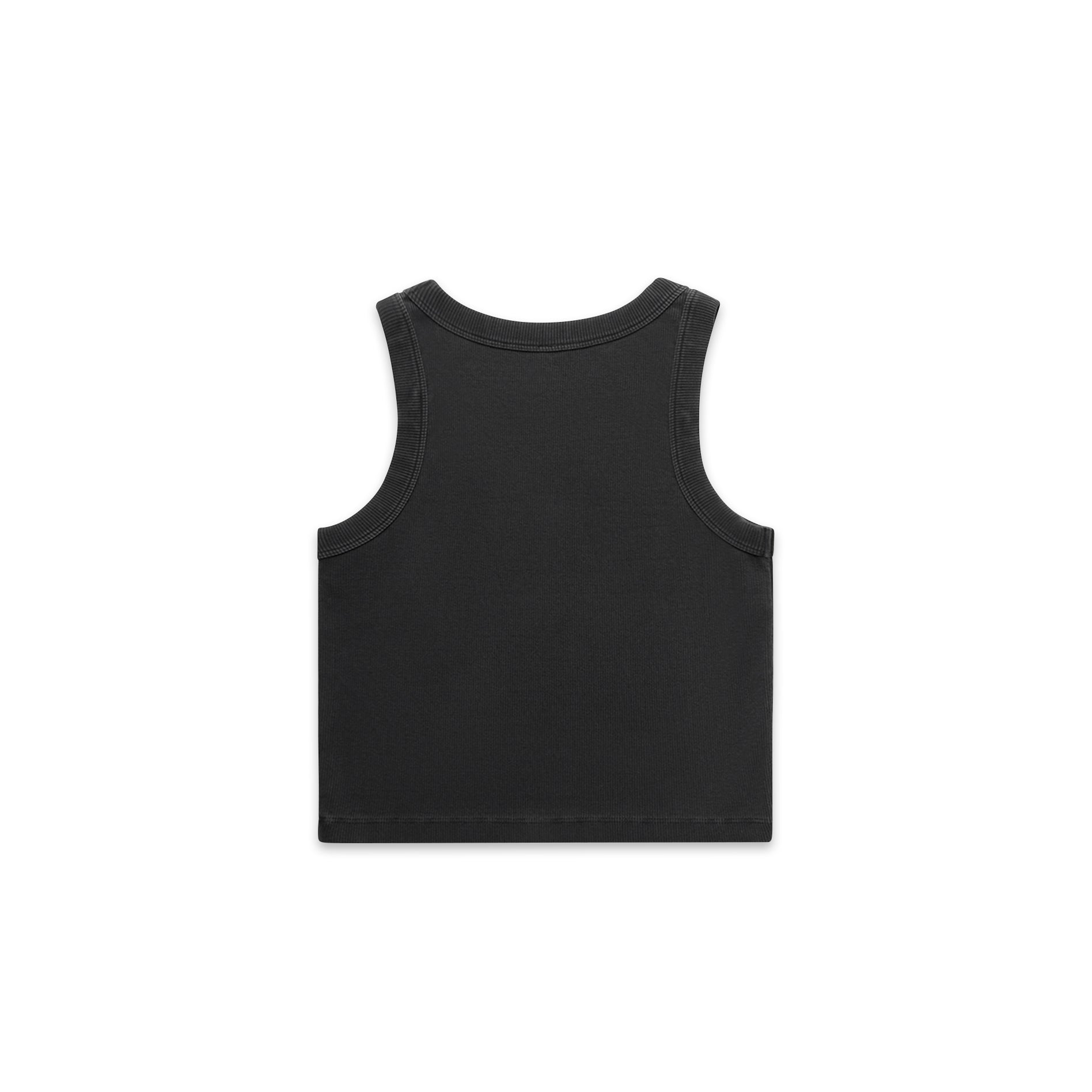 Women's Faded Organic Rib Crop Tank | Arena Custom Blanks