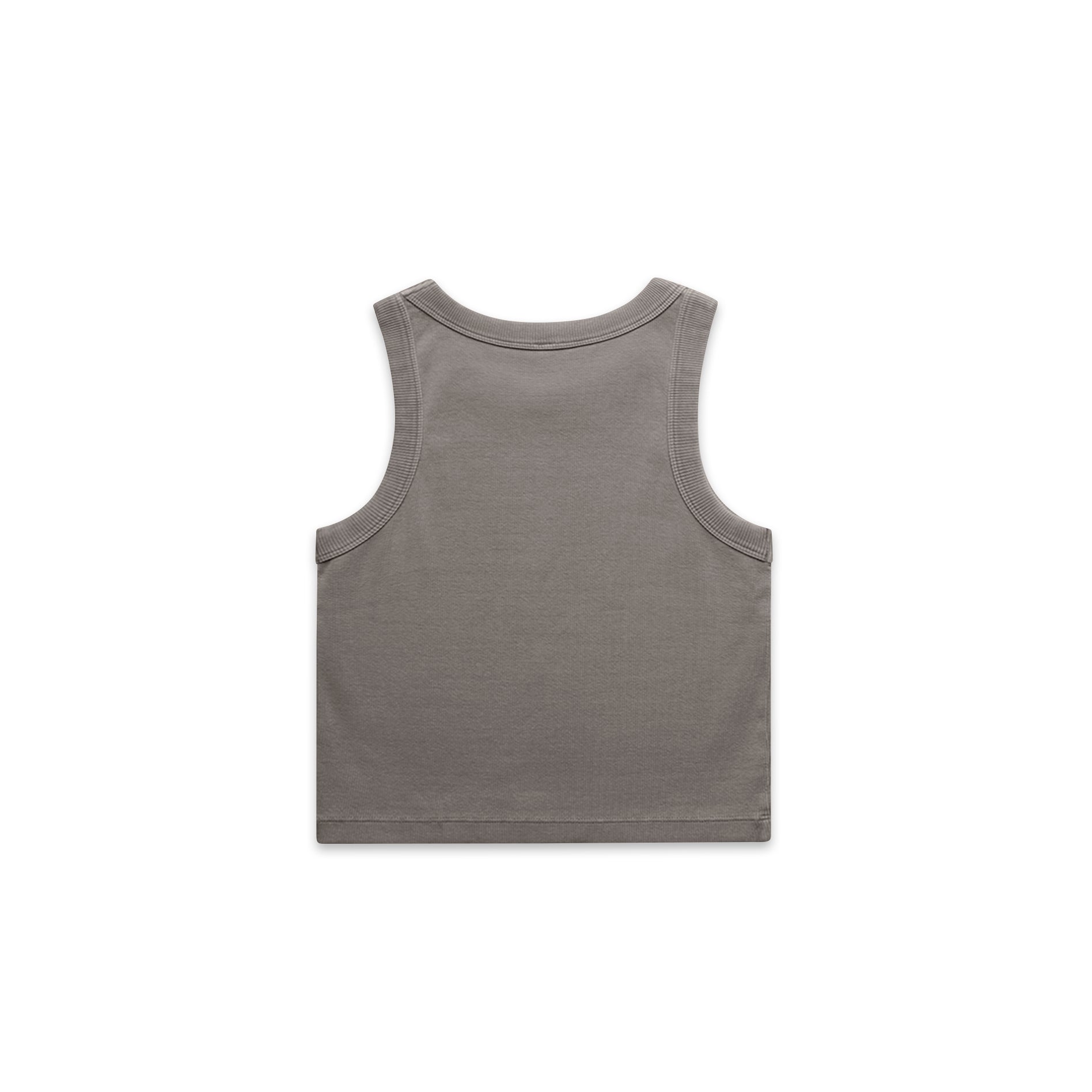 Women's Faded Organic Rib Crop Tank | Arena Custom Blanks