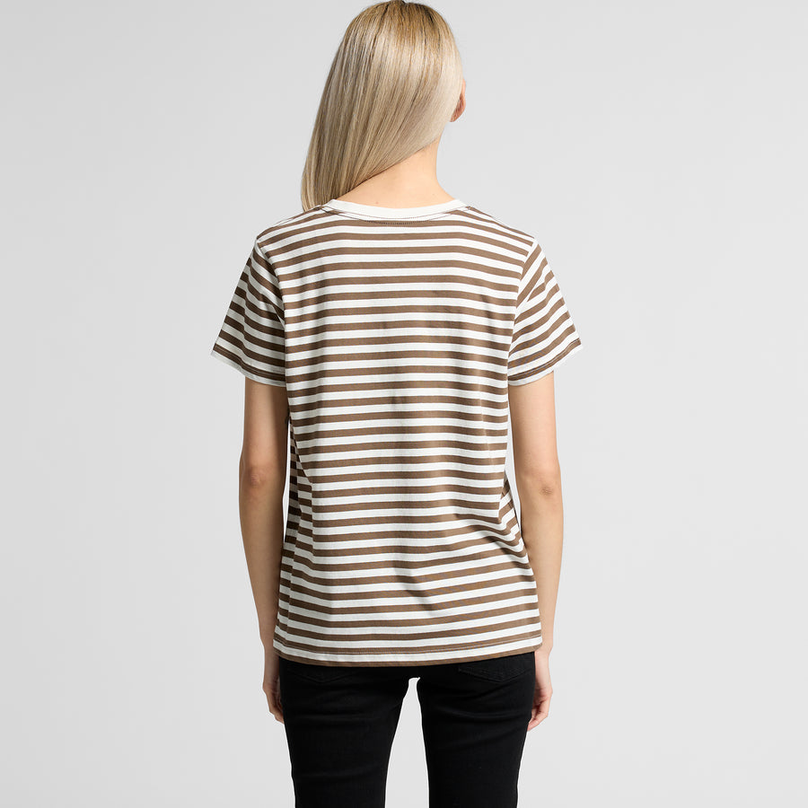 Women's Maple Stripe Tee Shirt | Arena Custom Blanks