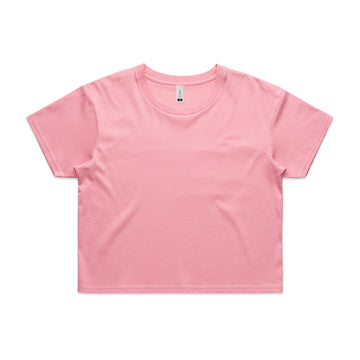 Women's Crop Tee | Arena Custom Blanks - Arena Prints - Front - Bubblegum - Pink