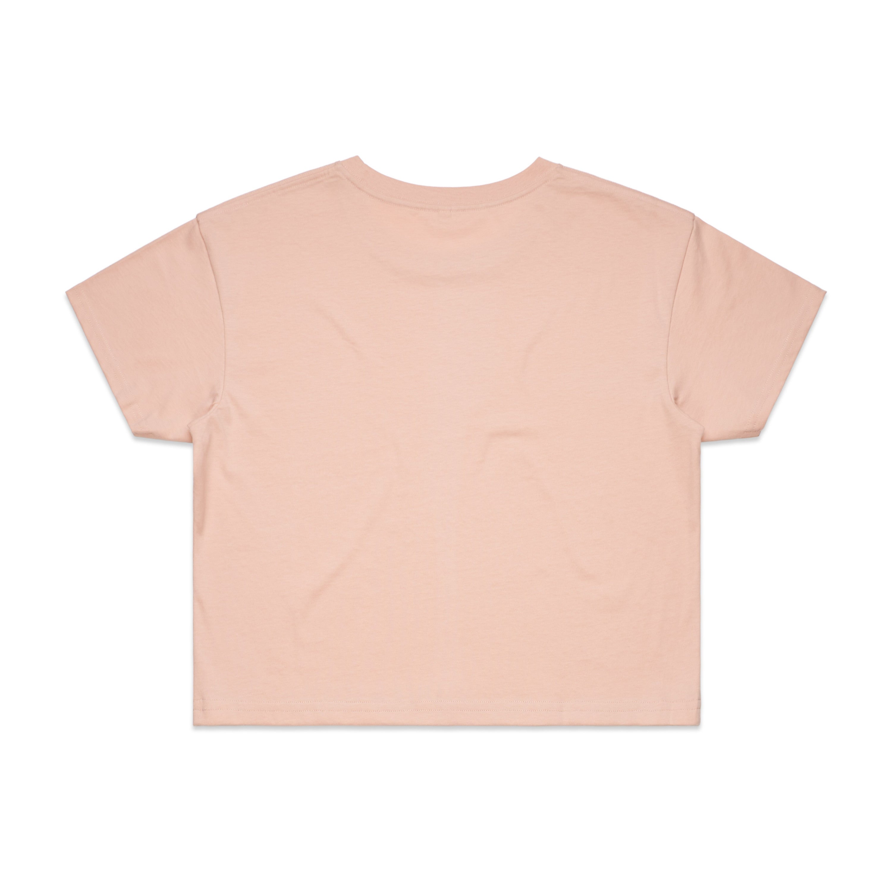 Women's Crop Tee | Arena Custom Blanks - Arena Prints - Back - Pale Pink - Pink
