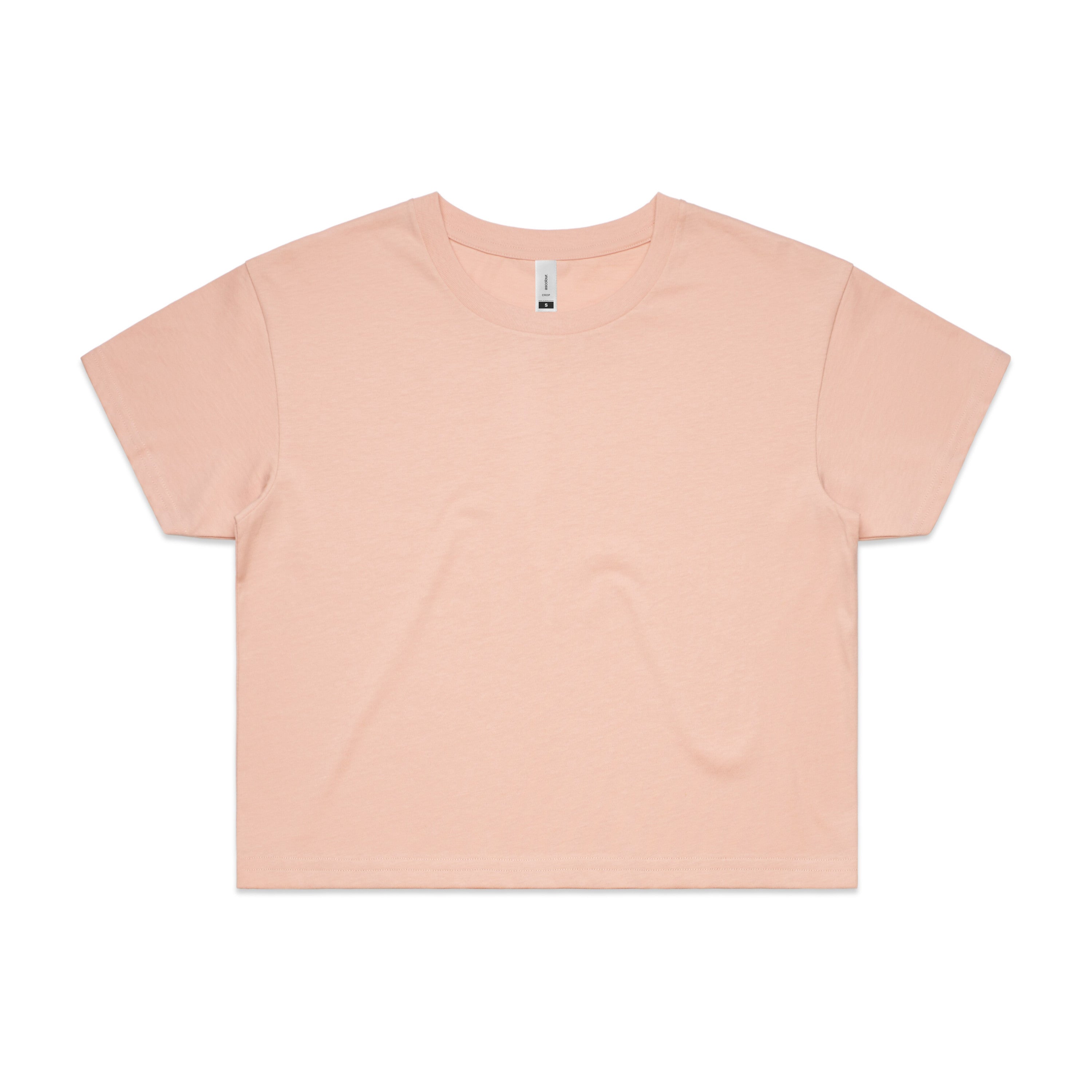 Women's Crop Tee | Arena Custom Blanks - Arena Prints - Front - Pale Pink - Pink