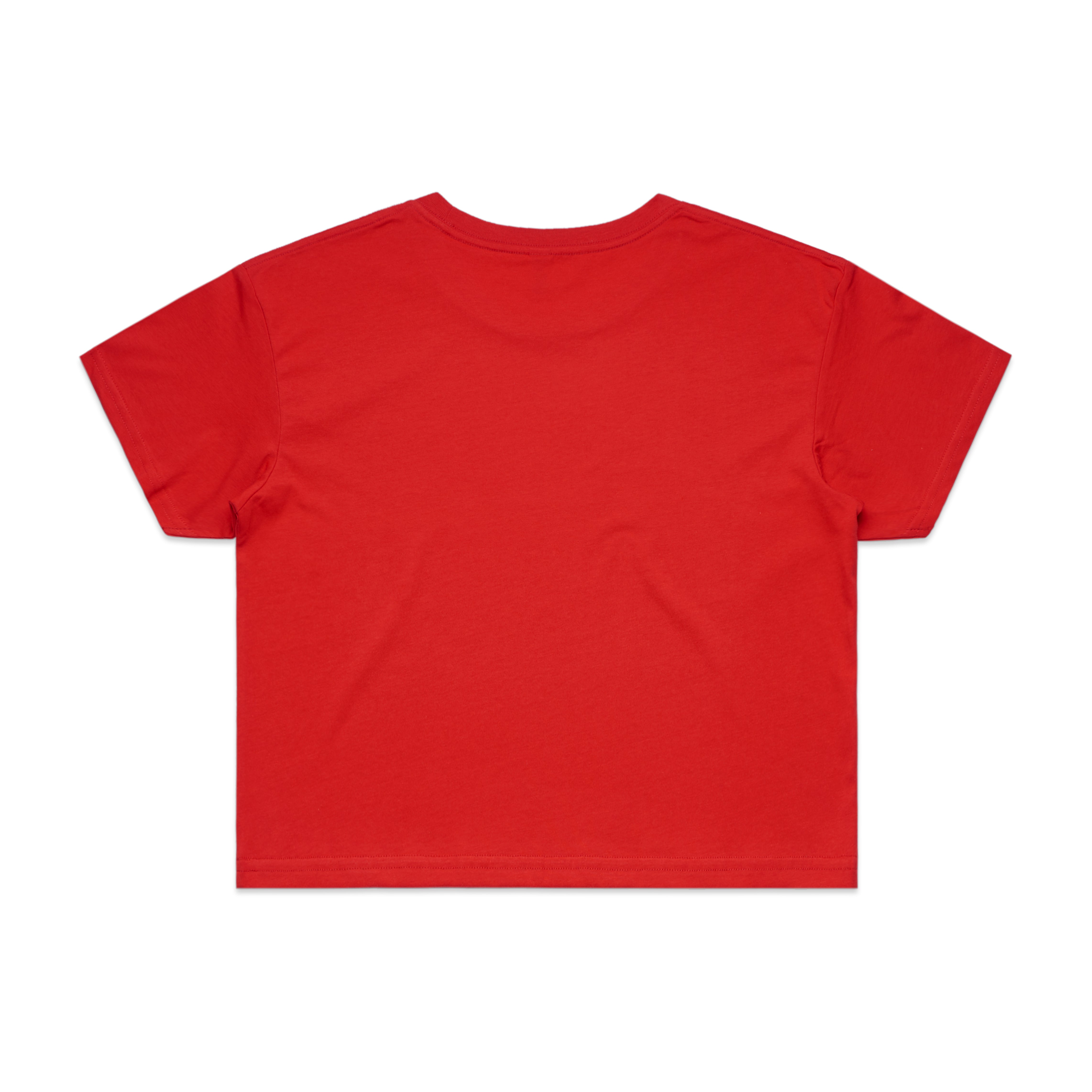 Women's Crop Tee | Arena Custom Blanks - Arena Prints - Back - Red - Red