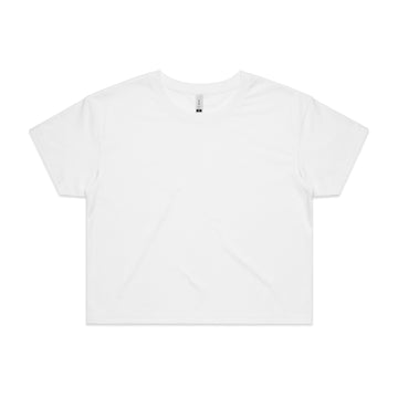 Women's Crop Tee | Arena Custom Blanks - Arena Prints - Front - White - White