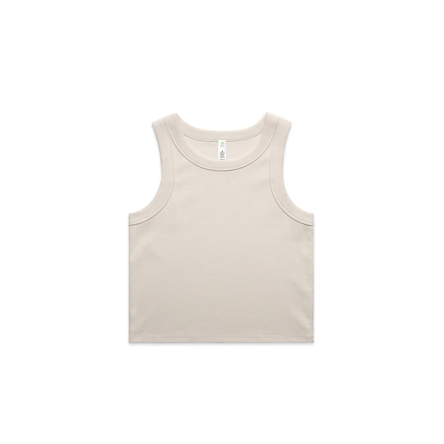 Women's Organic Rib Crop Tank | Arena Custom Blanks