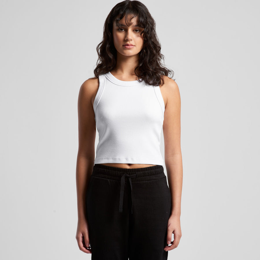 Women's Organic Rib Crop Tank | Arena Custom Blanks