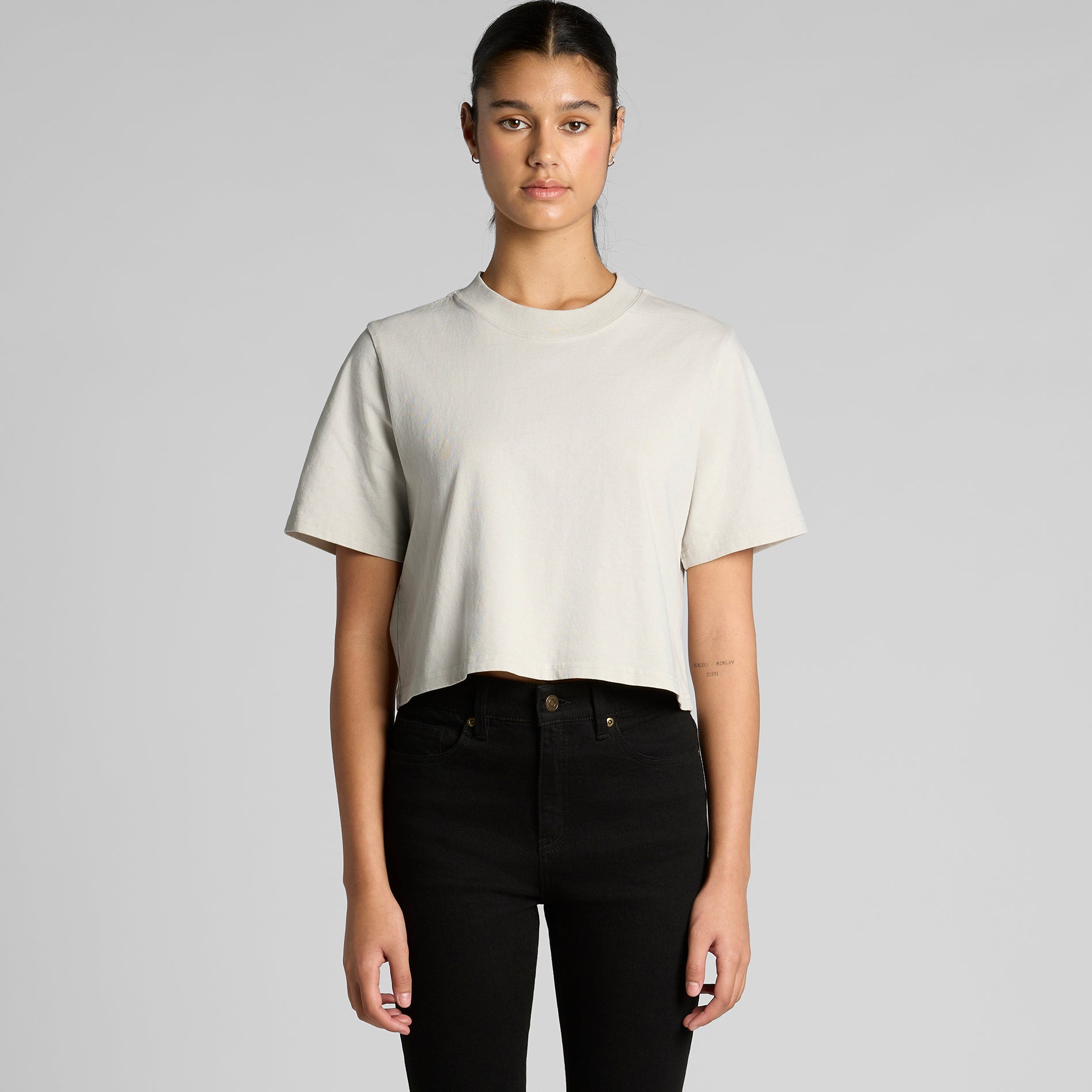 Women's Heavy Faded Crop Tee | Arena Custom Blanks