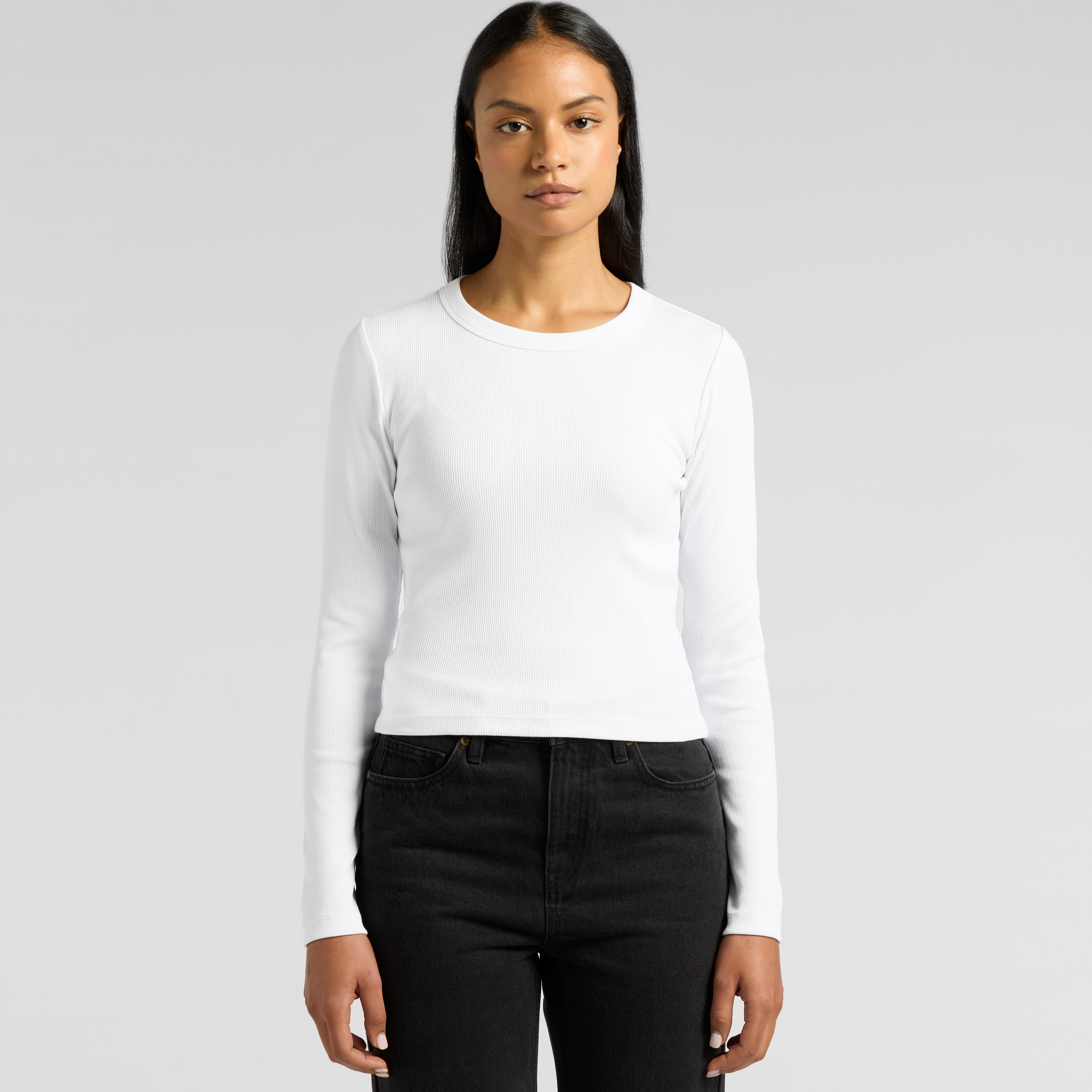 Women's Organic Rib Long Sleeve Tee | Arena Custom Blanks