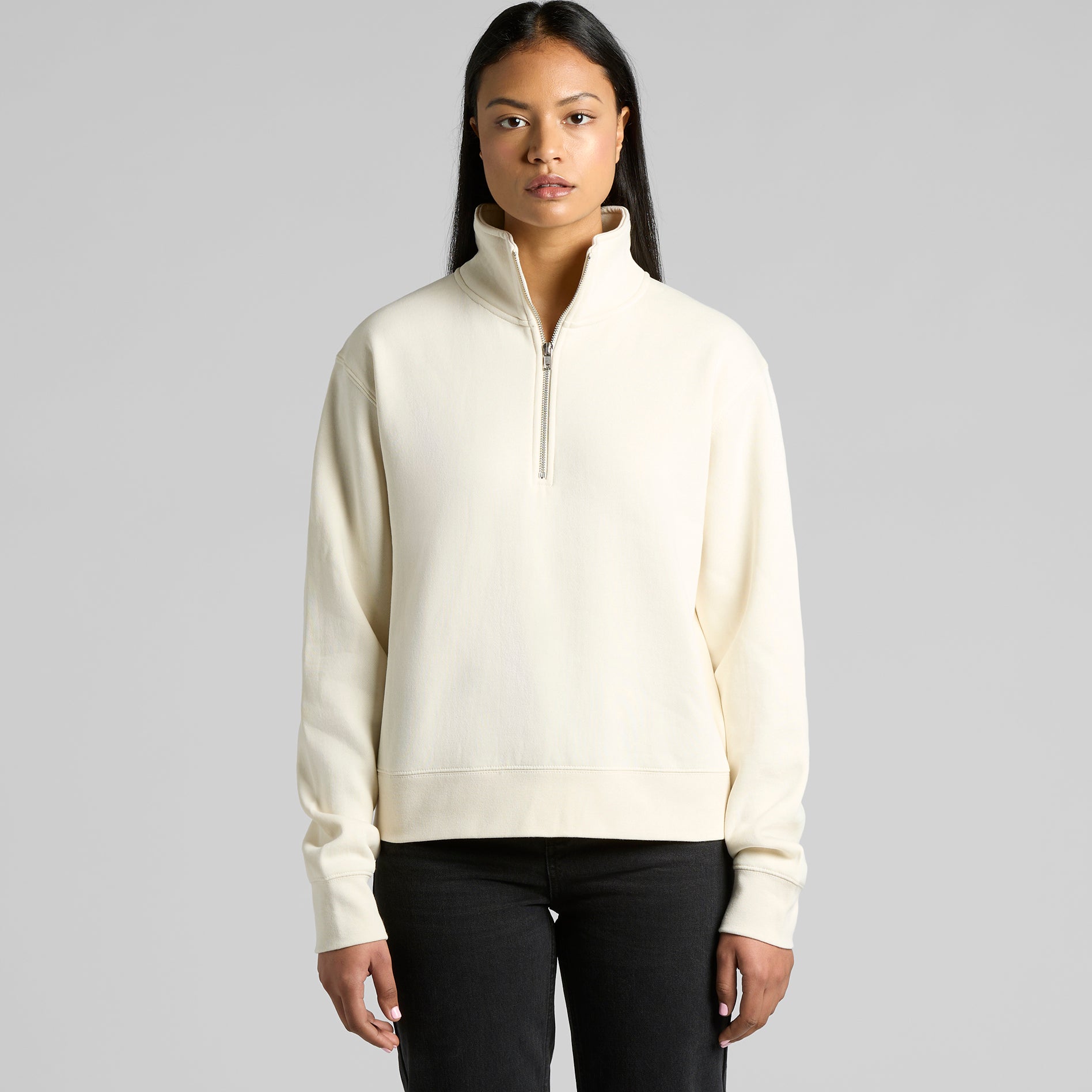 Women's Stencil Half Zip Crew |Arena Custom Blanks