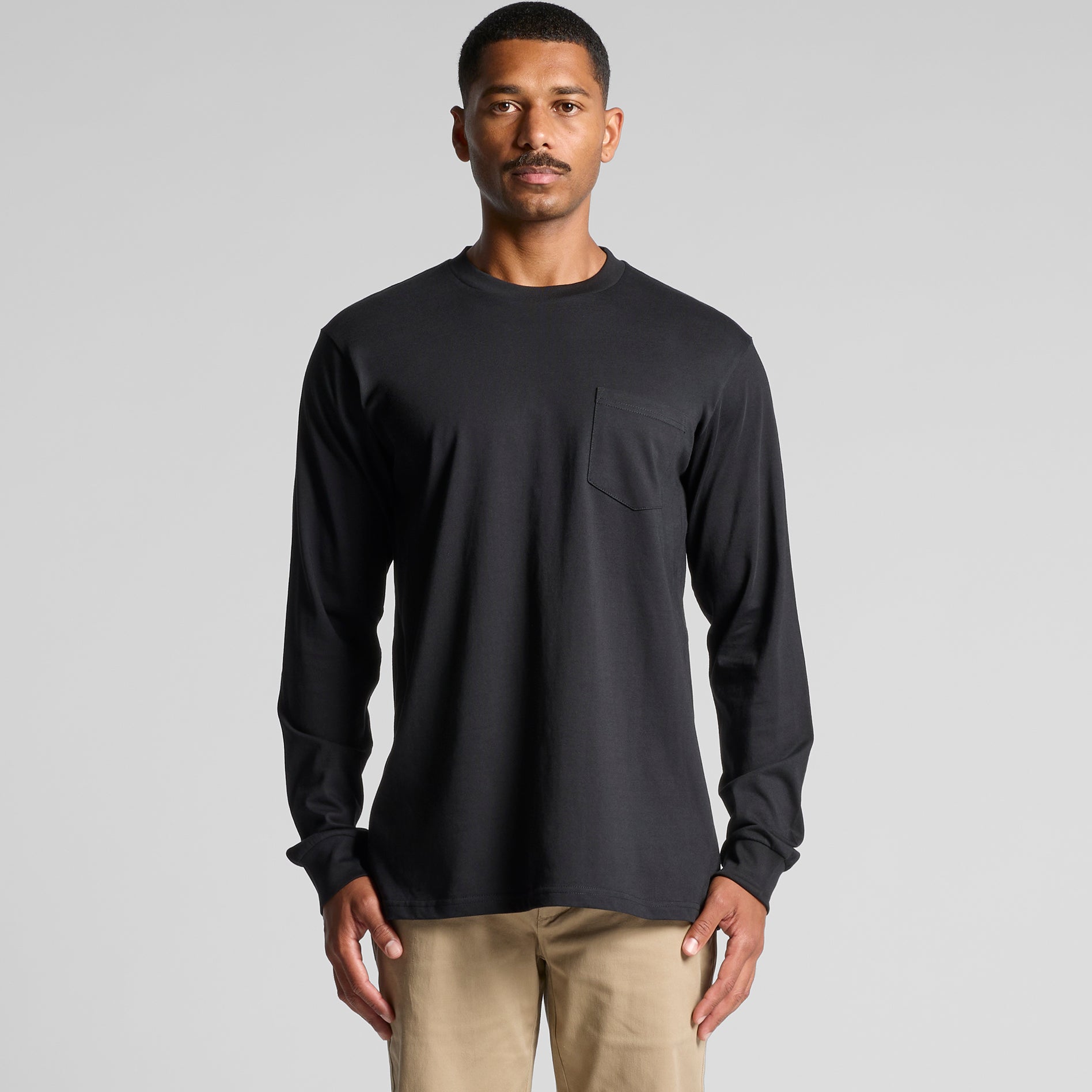 Men's Classic Pocket Long-Sleeve Tee | Arena Custom Blanks