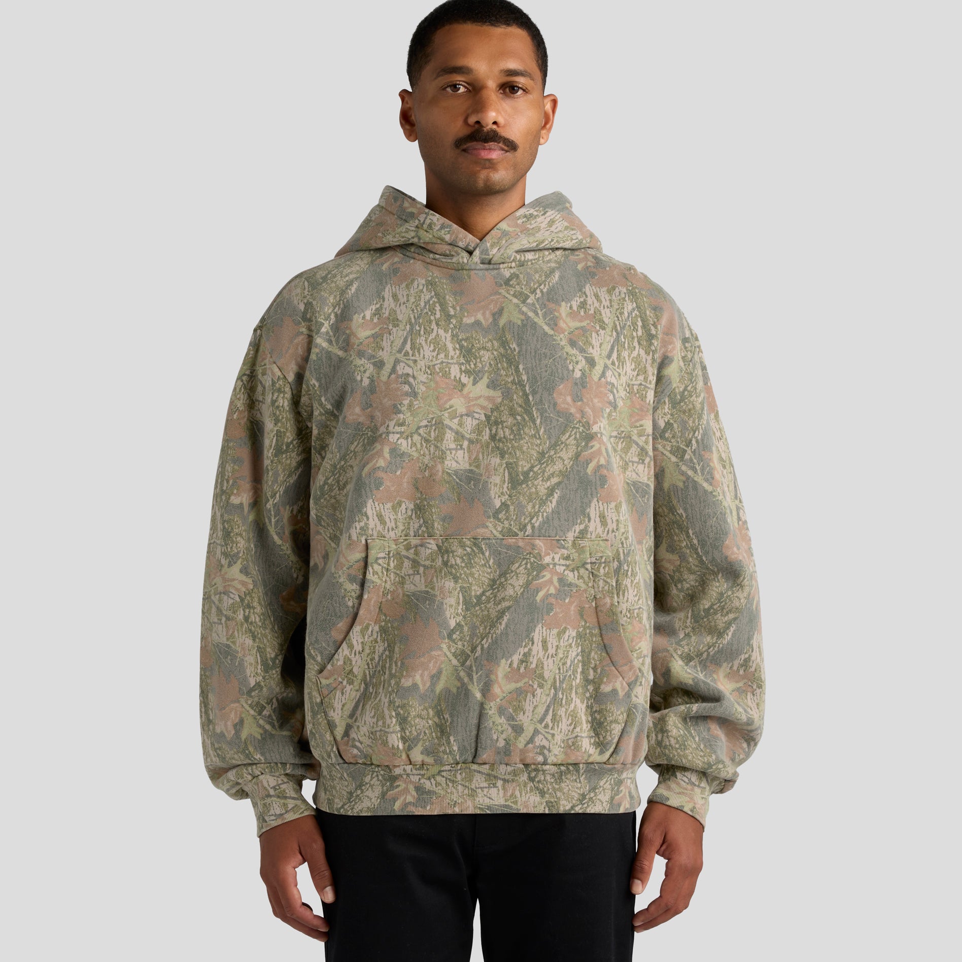 Men's Box Faded Camo Hood | Arena Custom Blank