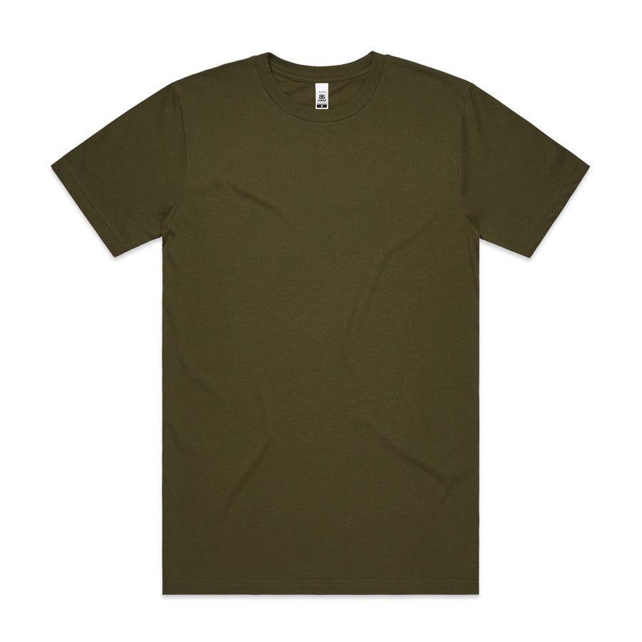Block Tee| Arena Custom Blanks - Arena Prints - Front - Army - Green