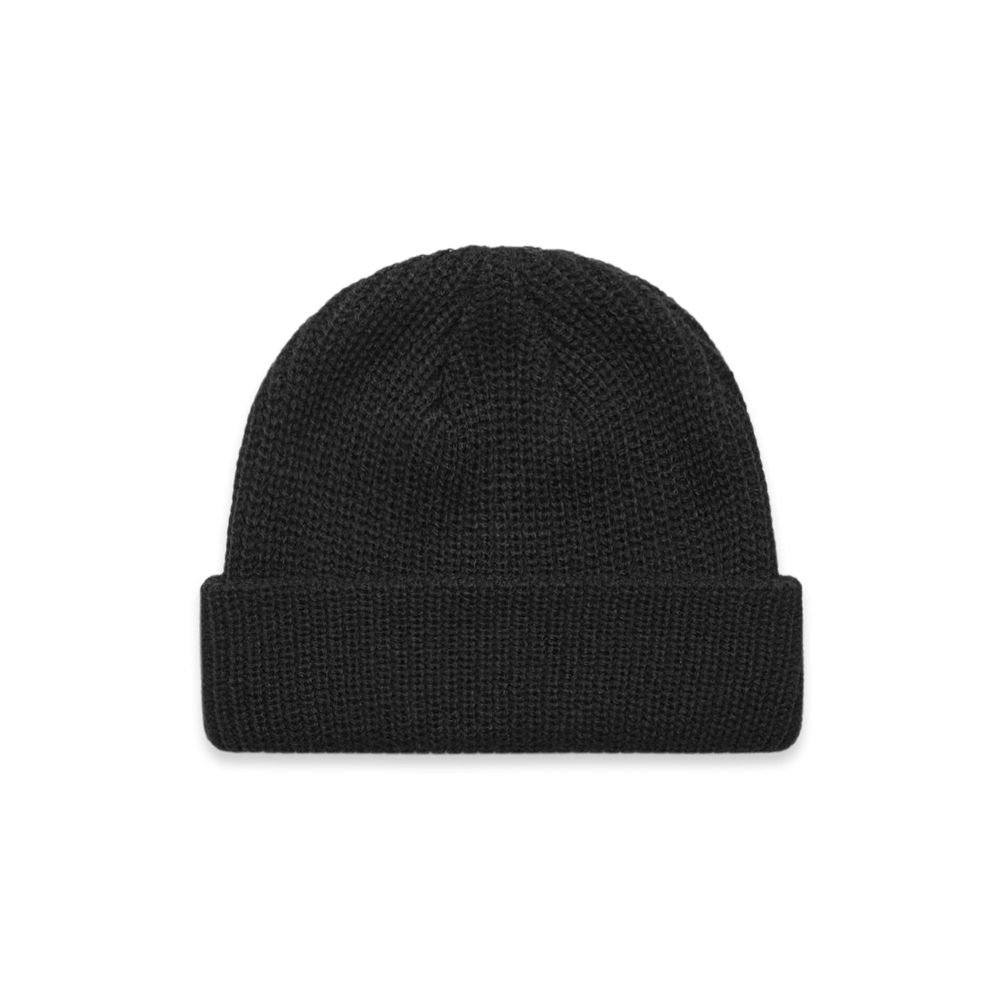 Cable Beanie | Arena Custom Blanks - Arena Prints - Front - Black