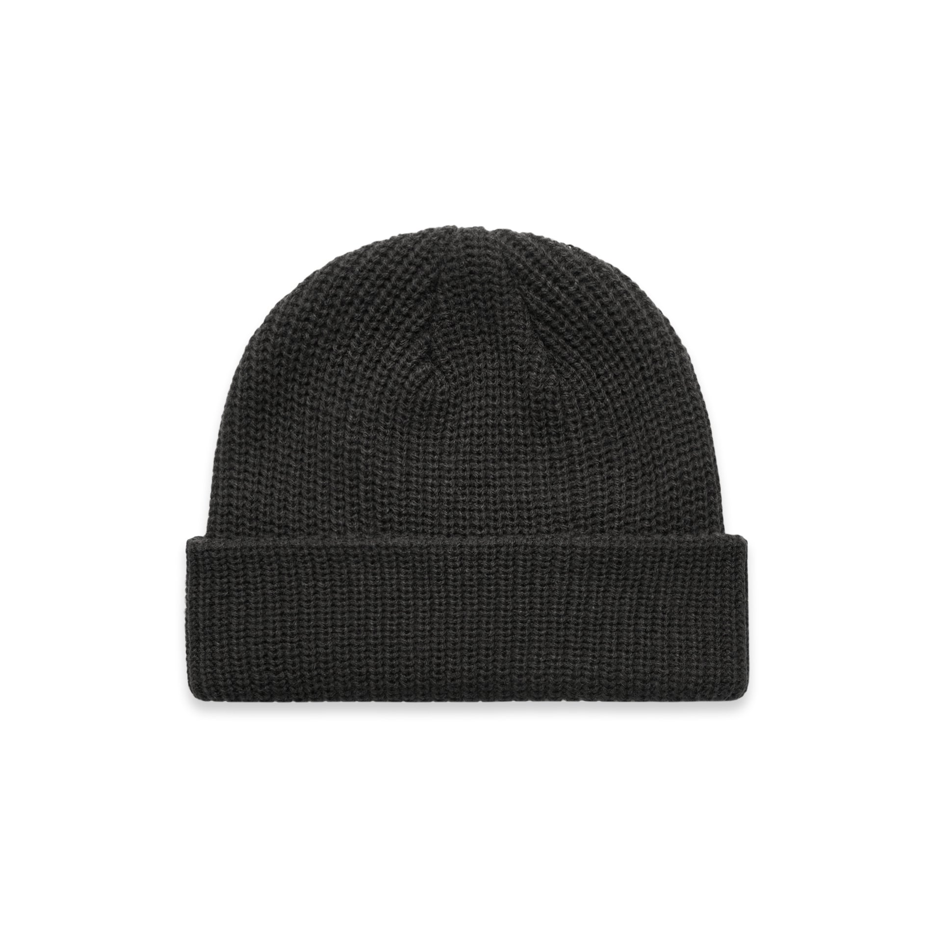 Cable Beanie | Arena Custom Blanks - Arena Prints - Front - Coal - Black