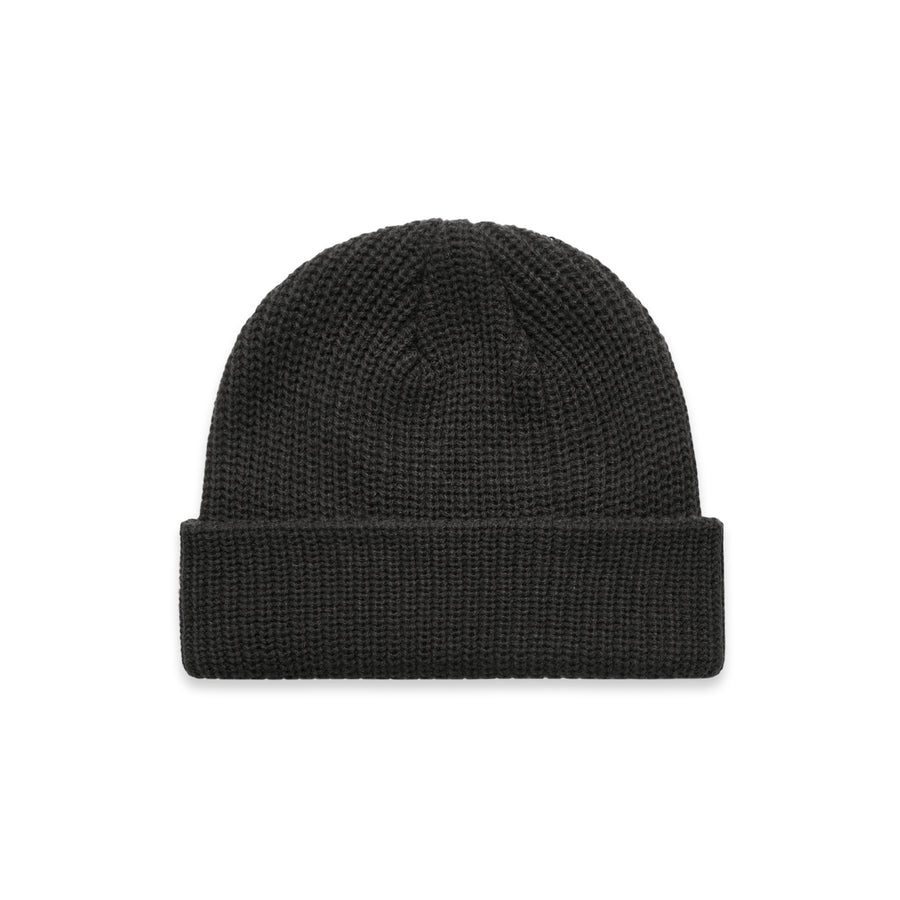 Cable Beanie | Arena Custom Blanks - Arena Prints - Front - Coal - Black