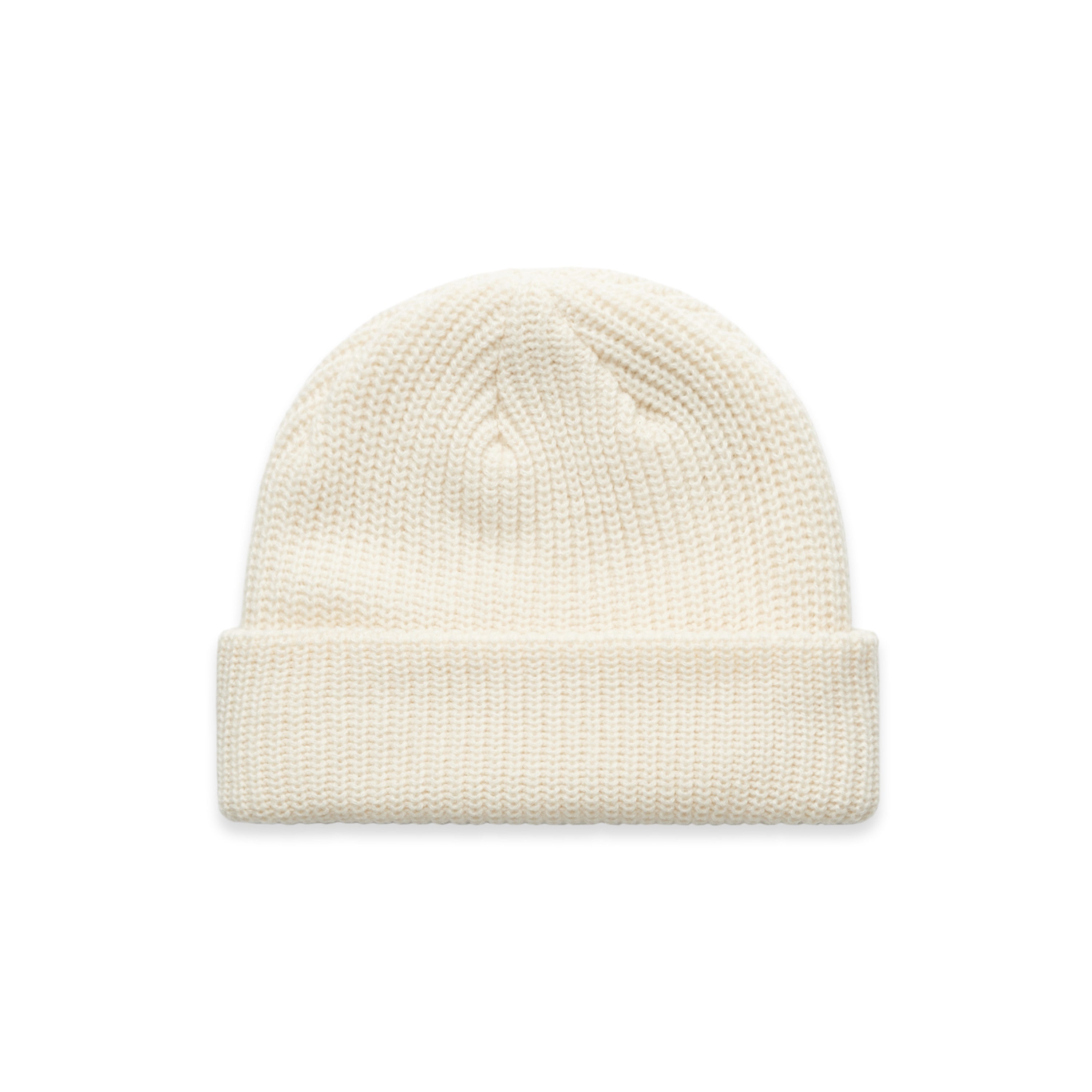 Cable Beanie | Arena Custom Blanks - Arena Prints - Front - Ecru - Cream