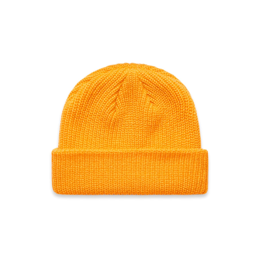 Cable Beanie | Arena Custom Blanks - Arena Prints - Front - Gold - Orange