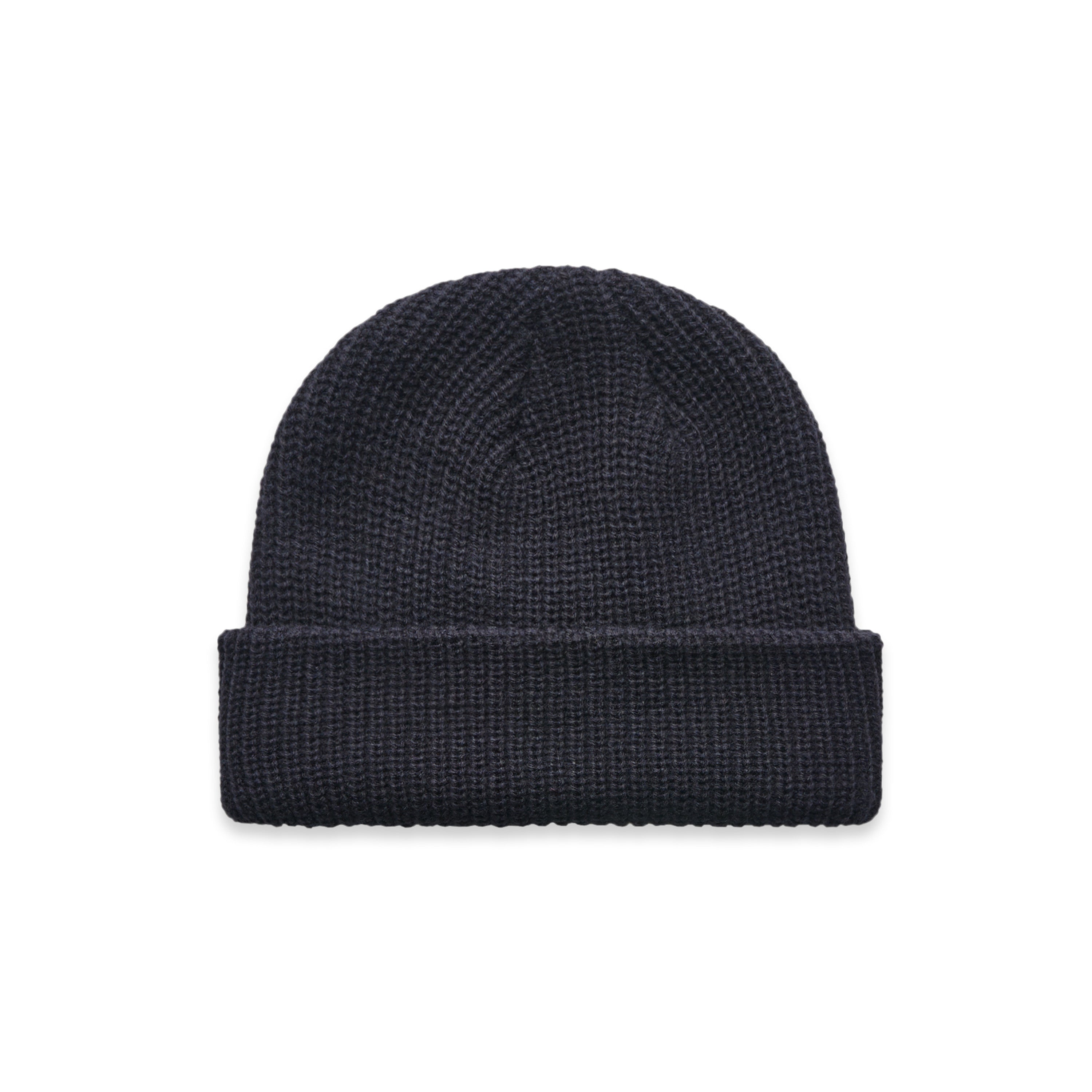 Cable Beanie | Arena Custom Blanks - Arena Prints - Front - Navy - Blue