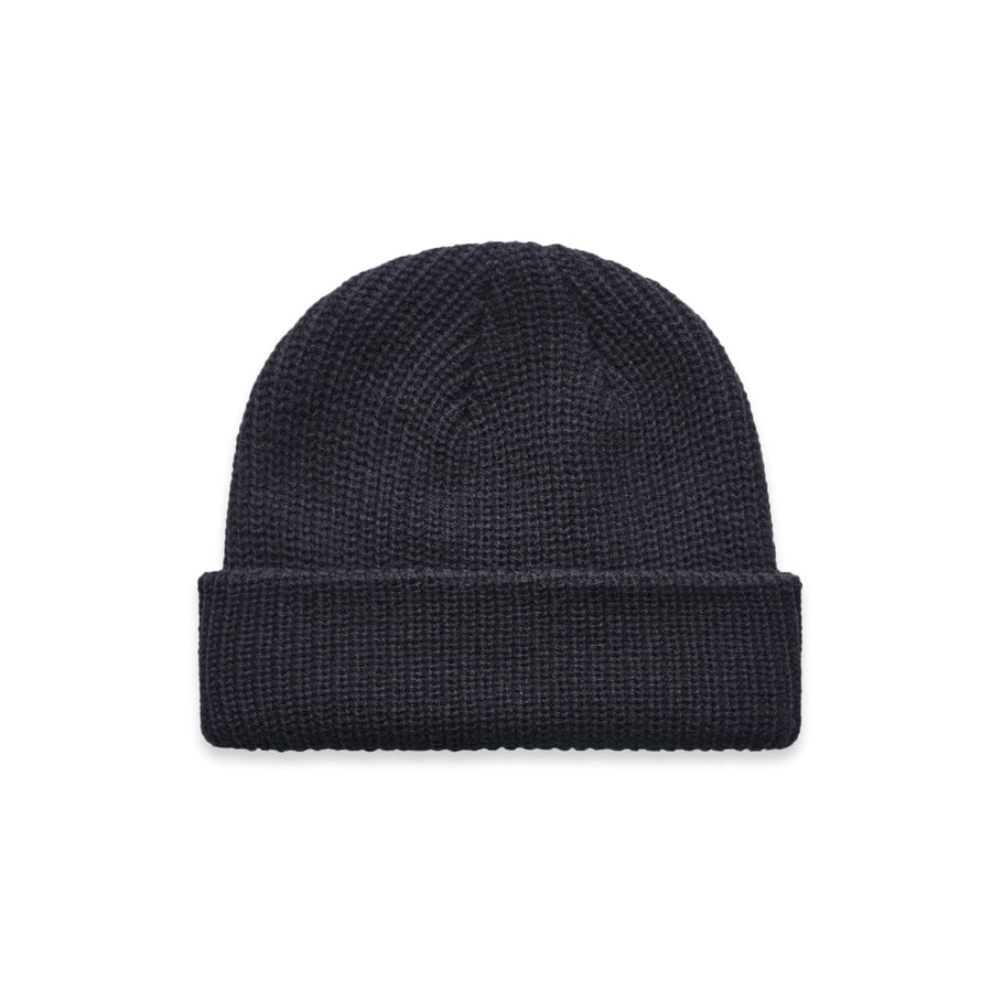 Cable Beanie | Arena Custom Blanks - Arena Prints - Front - Navy - Blue