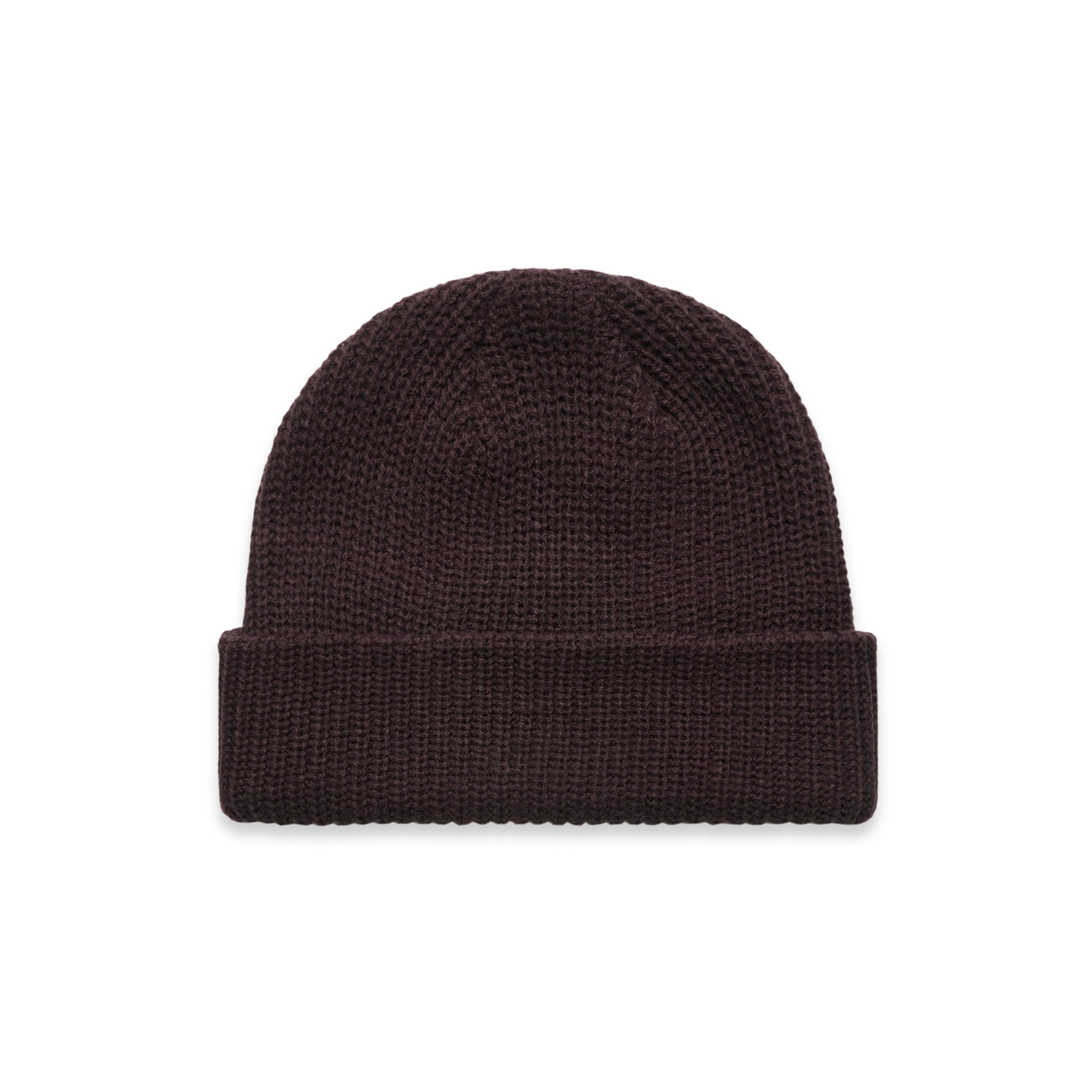 Cable Beanie | Arena Custom Blanks - Arena Prints - Front - Plum - Purple