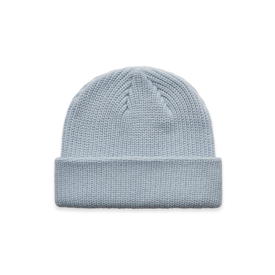 Cable Beanie | Arena Custom Blanks - Arena Prints - Front - Powder - Blue