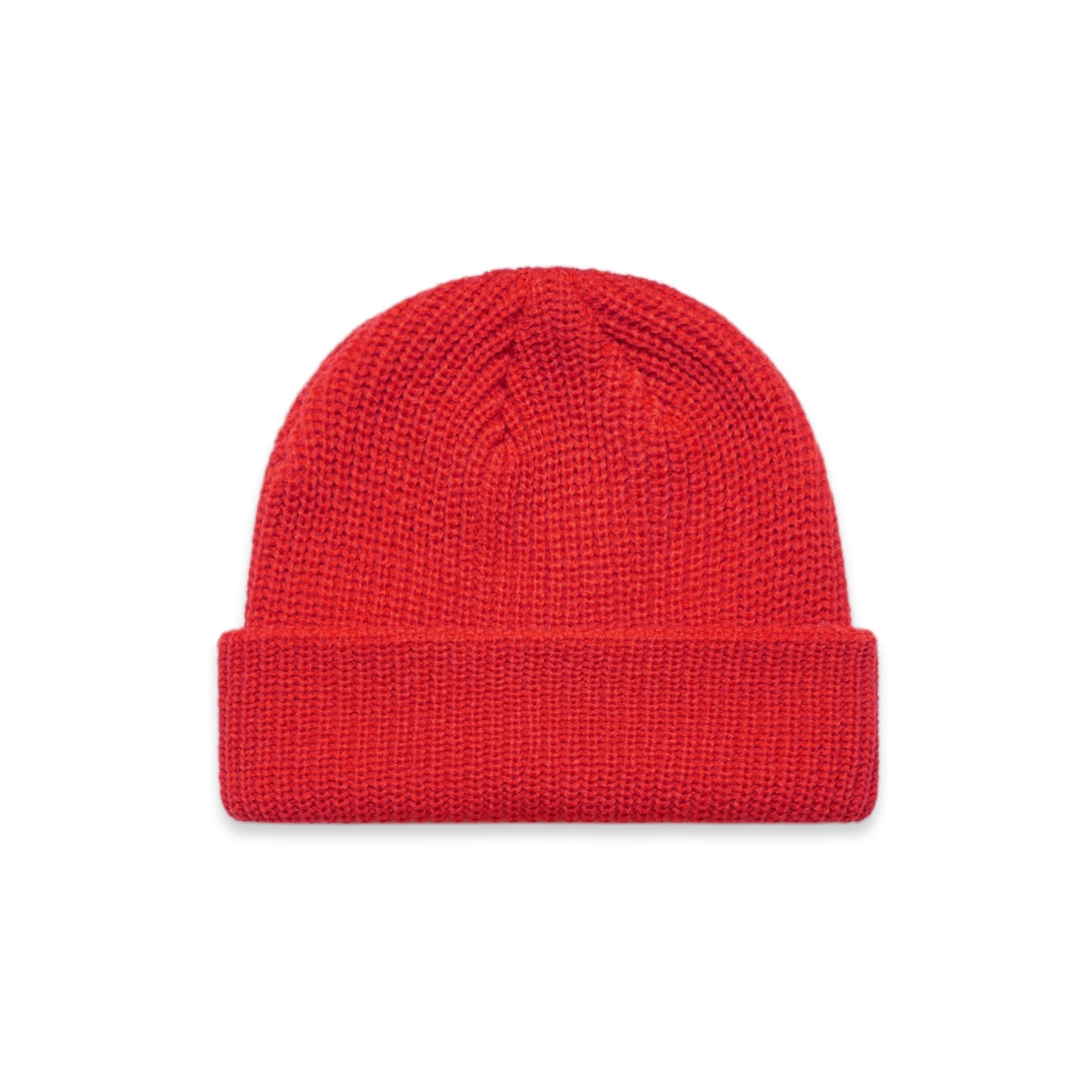 Cable Beanie | Arena Custom Blanks - Arena Prints - Front - Red