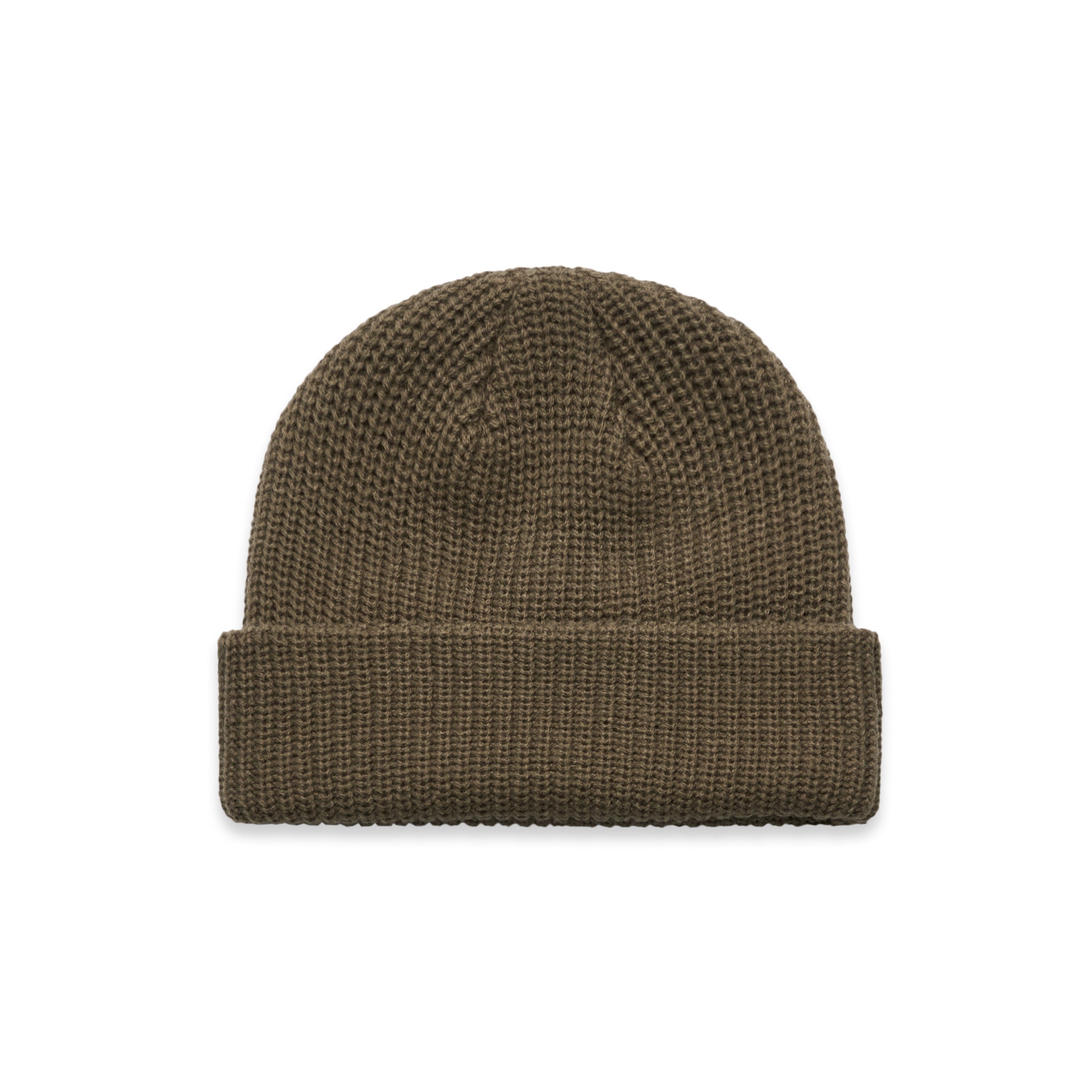 Cable Beanie | Arena Custom Blanks - Arena Prints - Front - Walnut - Brown