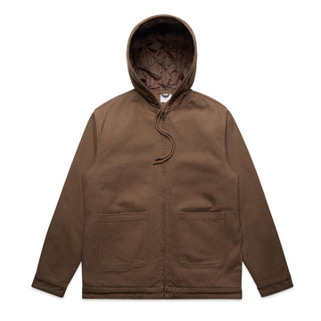 Canvas Hooded Jacket | Arena Custom Blanks - Arena Prints - Front - Walnut - Brown