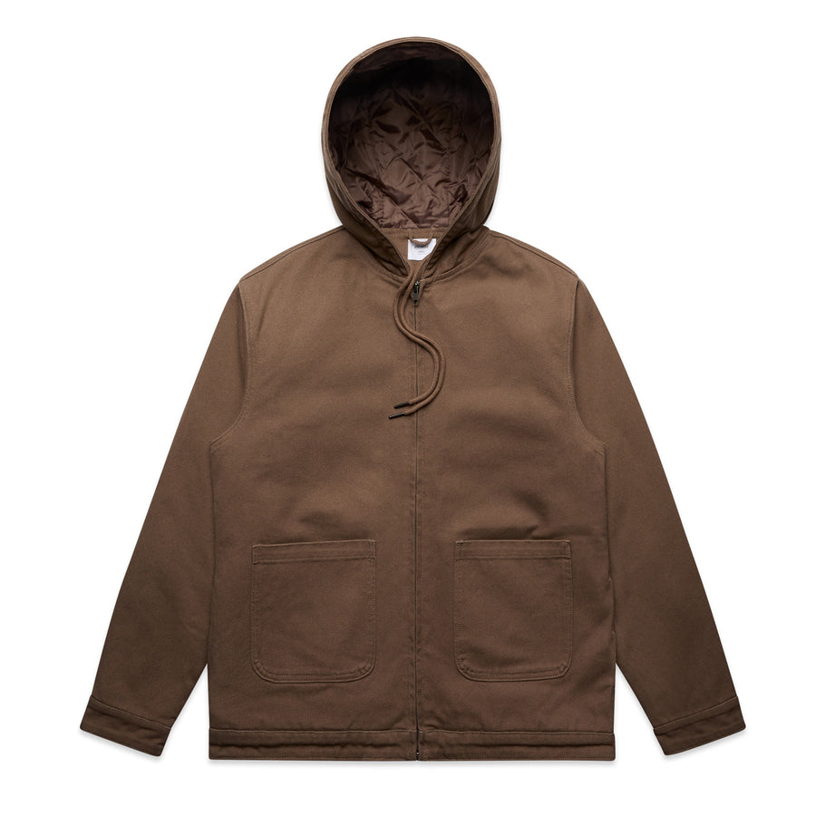 Canvas Hooded Jacket | Arena Custom Blanks - Arena Prints - Front - Walnut - Brown