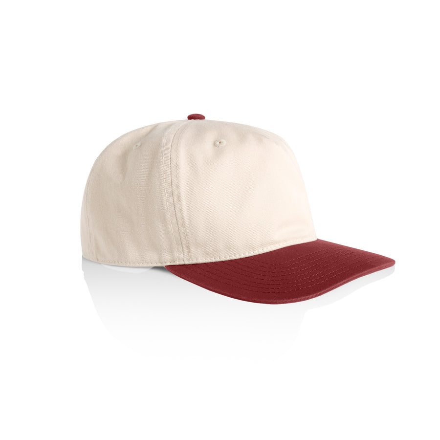 Class Two-Tone Cap | Arena Custom Blanks - Arena Prints - Side- Natural- Cardinal