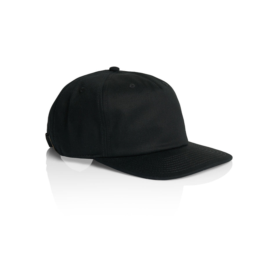 Classic Five Panel Cap | Arena Custom Blanks - Arena Prints - Side - Black