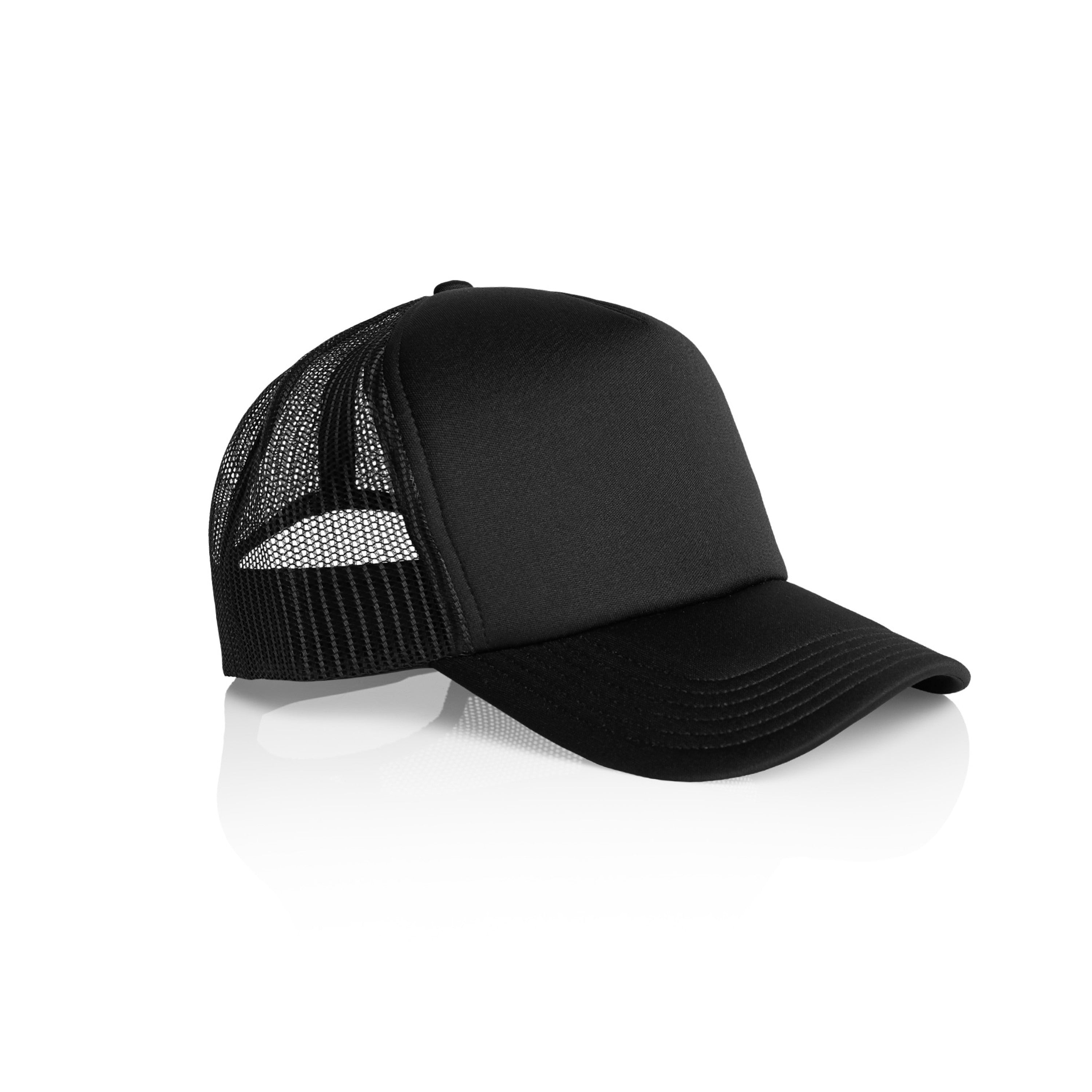 Frame Foam Trucker Cap | Arena Custom Blanks - Arena Prints - Side - Black