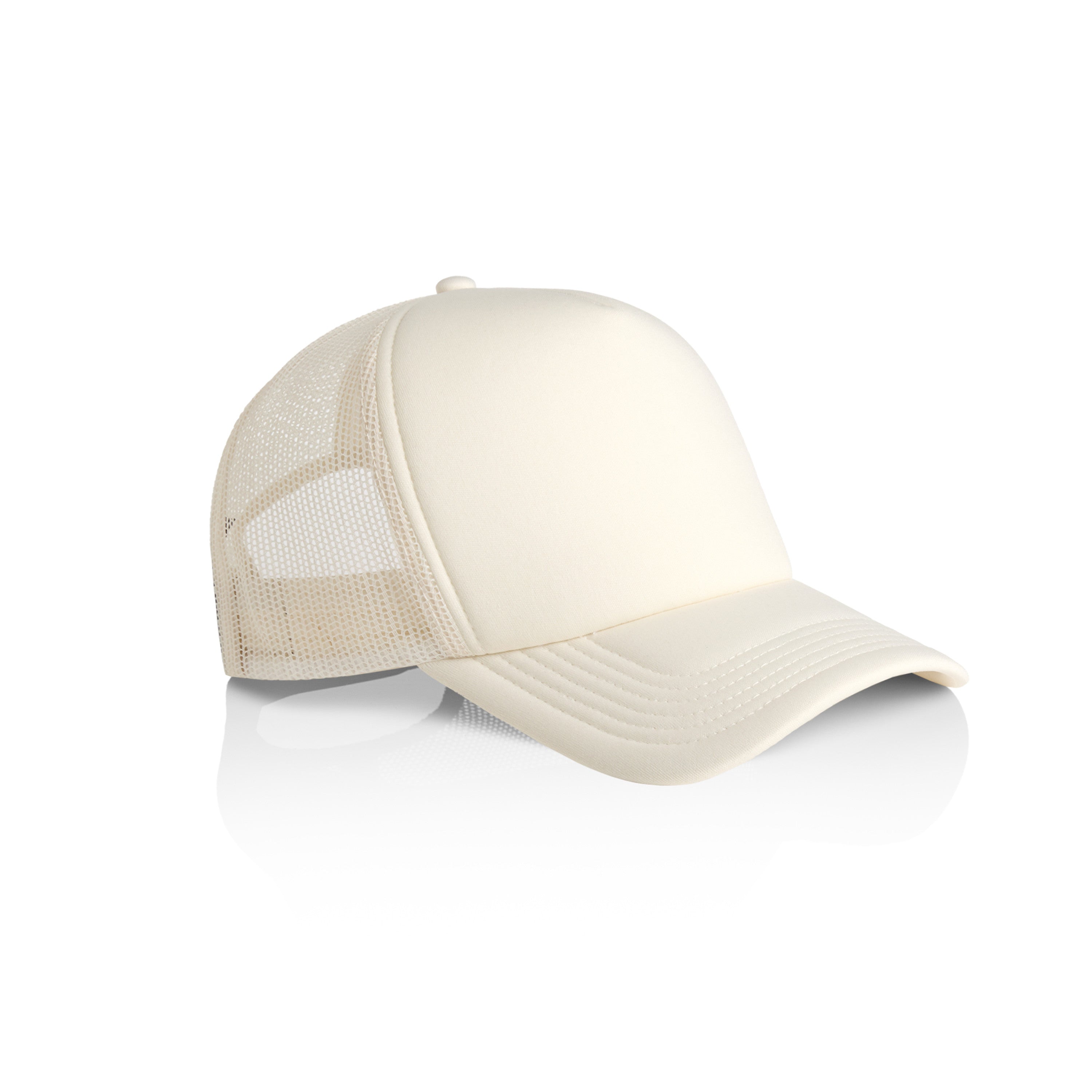 Frame Foam Trucker Cap | Arena Custom Blanks - Arena Prints - Side 
 - Ecru - Cream