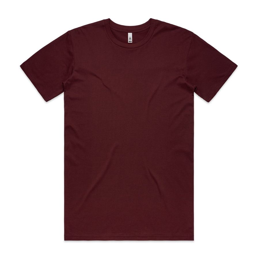 Men's Basic Tee Shirt Set A | Arena Custom Blanks - Arena Prints - Front - Burgundy - Red