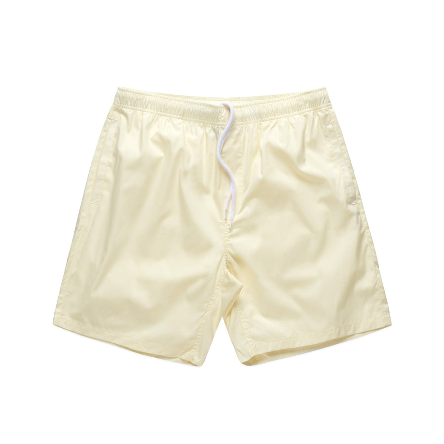 Men's Beach Shorts 17" | Arena Custom Blanks - Arena Prints - Front - Butter - Yellow