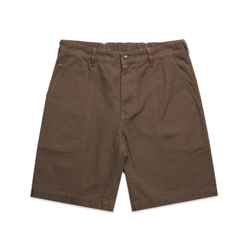 Men's Canvas Shorts 20" |Arena Custom Blanks - Arena Prints - Front - Walnut - Brown 