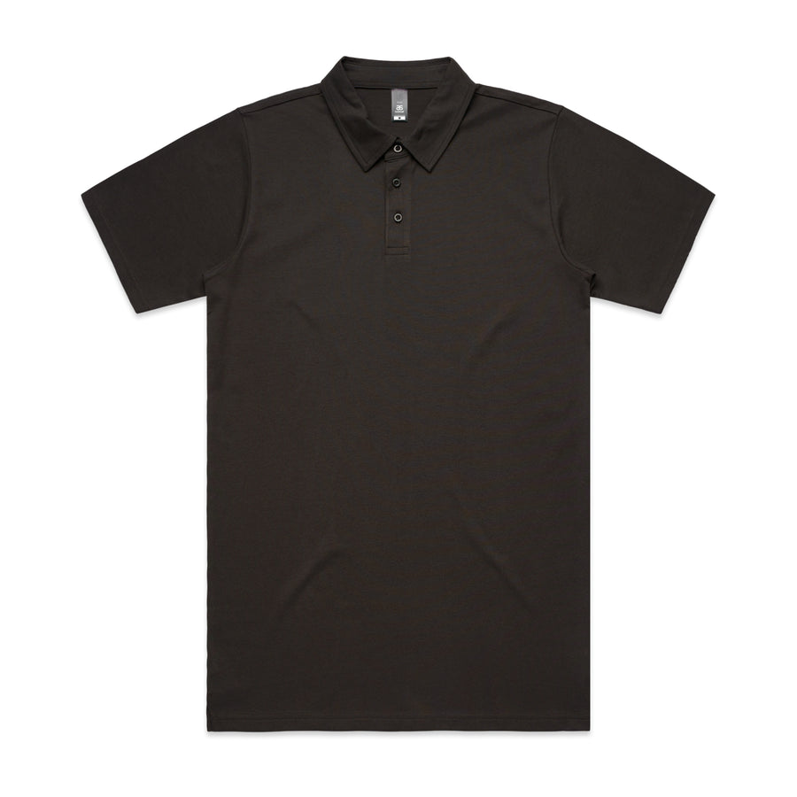 Men's Chad Polo | Arena Custom Blanks - Arena Prints - Front - Coal - Black