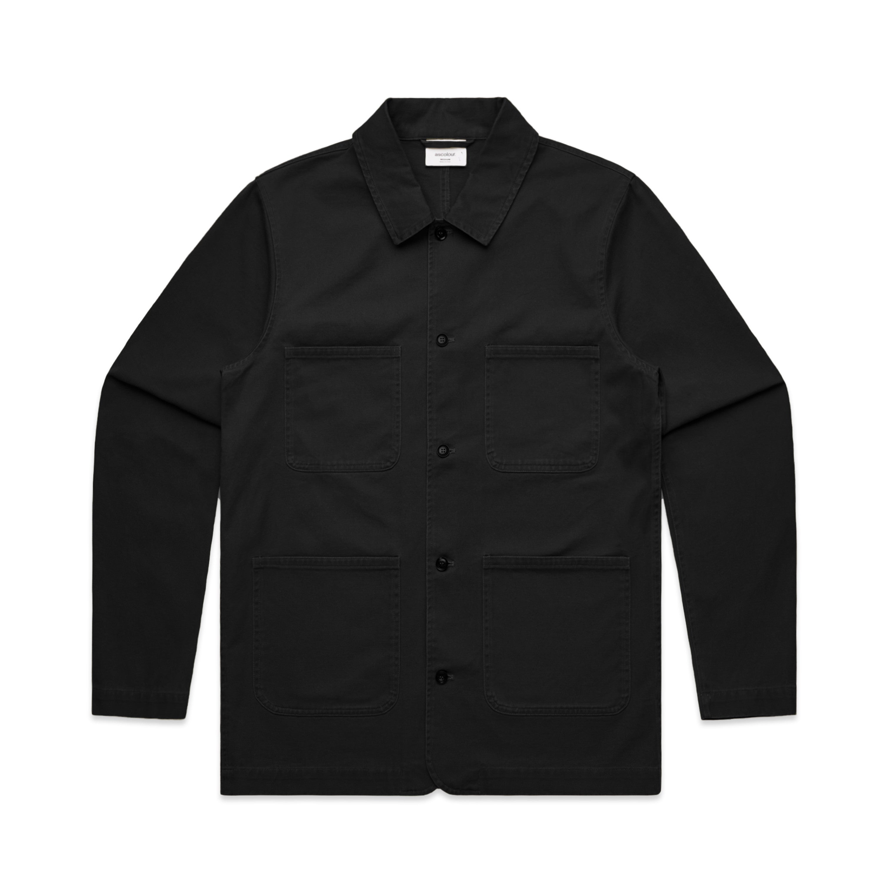 Men's Chore Jacket | Arena Custom Blanks - Arena Prints - Front - Black