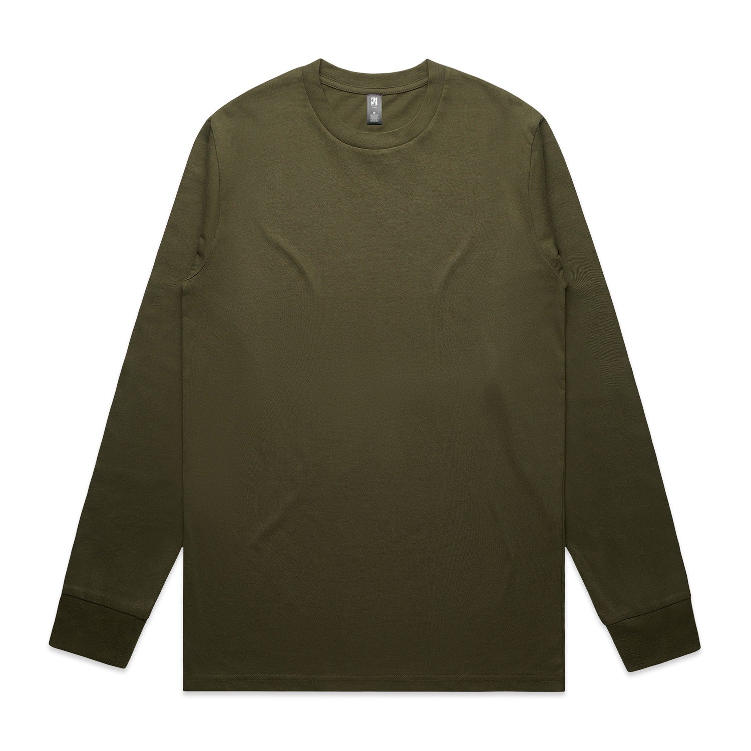 Men's Classic Long Sleeve Tee | Arena Custom Blanks - Arena Prints - Front - Army- Green