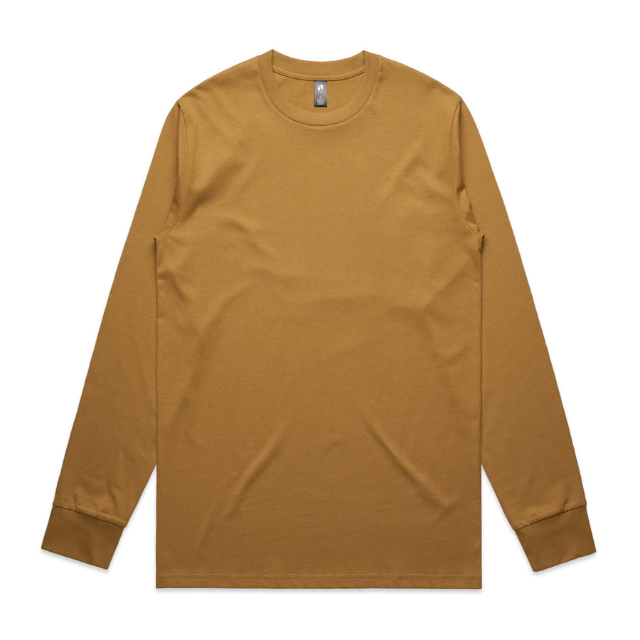 Men's Classic Long Sleeve Tee | Arena Custom Blanks - Arena Prints - Front - Camel - Brown