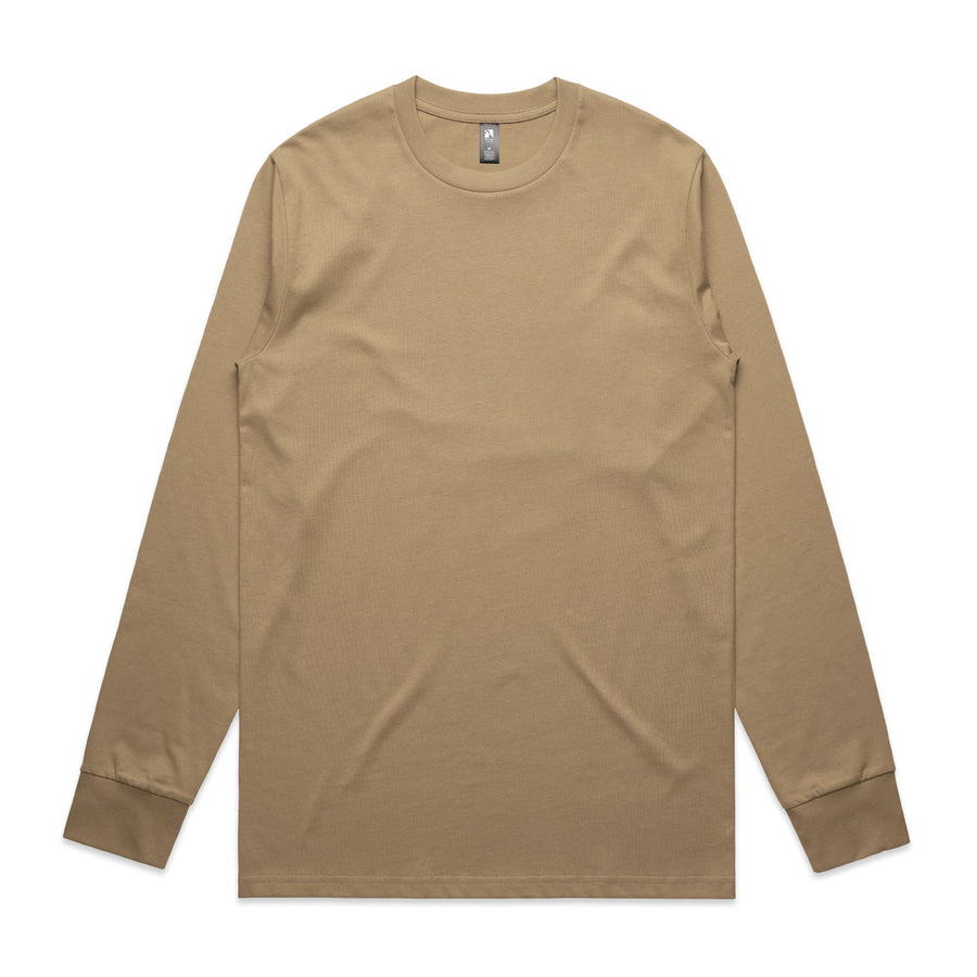 Men's Classic Long Sleeve Tee | Arena Custom Blanks - Arena Prints - Front - Sand - Brown