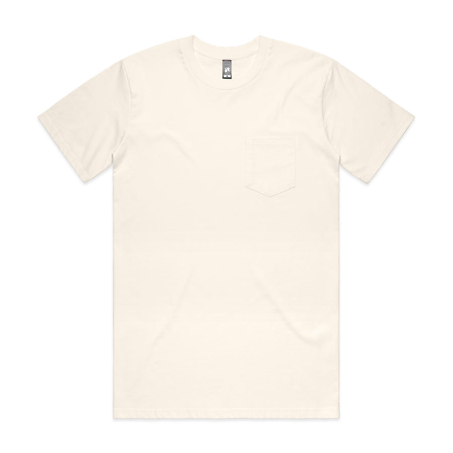 Men's Classic Pocket Tee Shirt | Arena Custom Blanks - Arena Prints - Front -Ecru - Cream