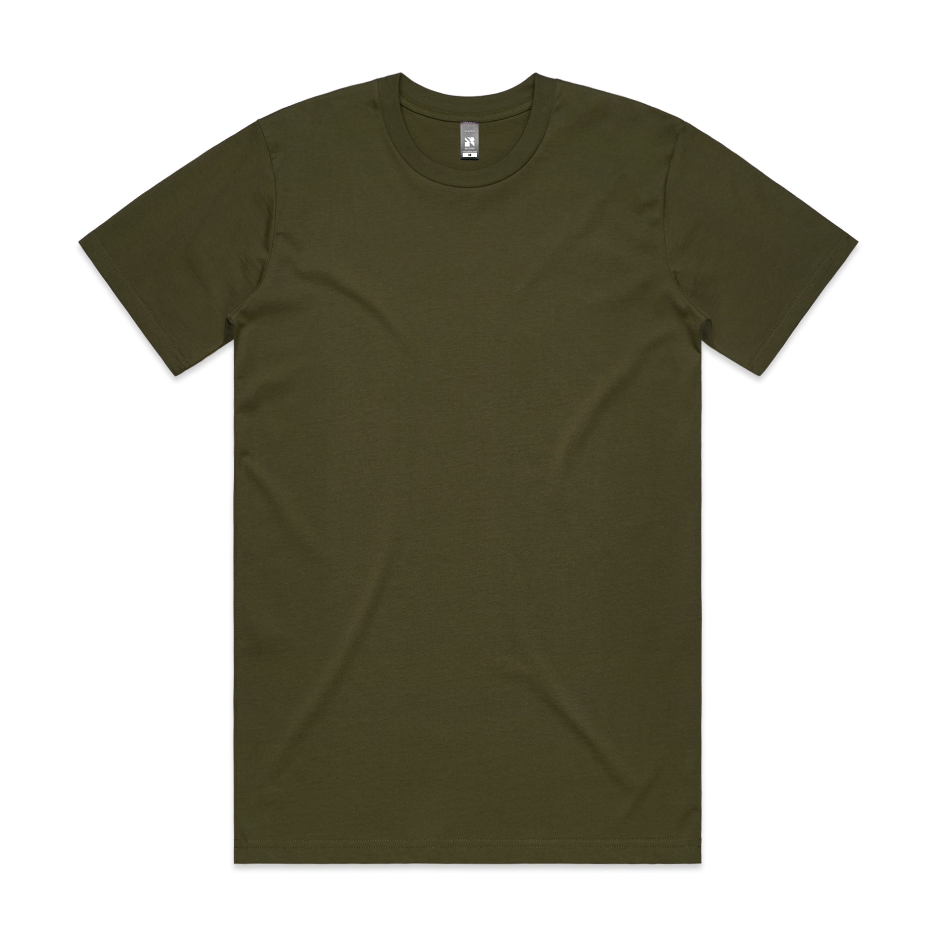 Men's Classic Tee Shirt Set A | Arena Custom Blanks - Arena Prints - Front - Army - Green