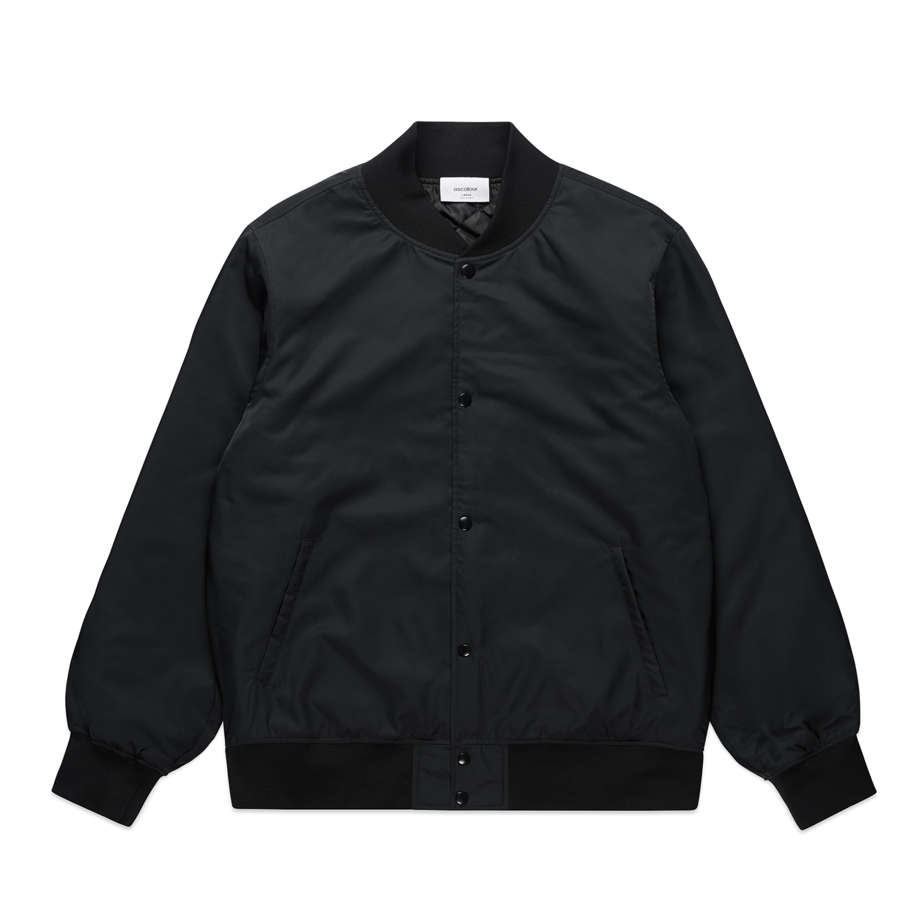 Men's College Bomber Jacket | Arena Custom Blanks - Arena Prints - Front - Black 