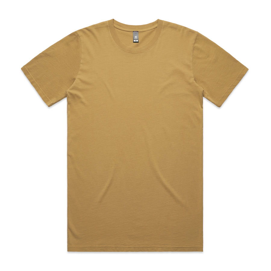 Men's Faded Tee Shirt |Arena Custom Blanks - Arena Prints - Front - Faded Mustard - Yellow